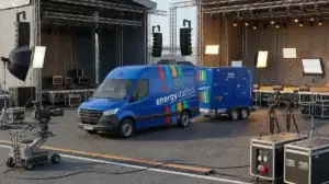 Mehr über den Artikel erfahren Neu im Mietpark: Mobiler 120 kVA TWIN Stromerzeuger auf 3,5t PKW-Anhänger –Hypersilent & 100% Redundant