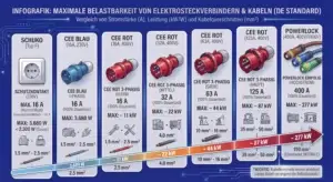 Mehr über den Artikel erfahren Experten-Tipps: Maximale Belastbarkeit von Steckern und Kabeln