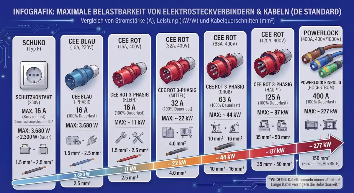 Mehr über den Artikel erfahren Experten-Tipps: Maximale Belastbarkeit von Steckern und Kabeln